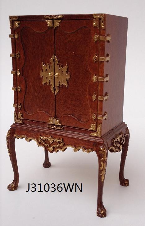 Produit miniature, référence YY31036, Couleur : Noyer avec détails dorés (WNG)